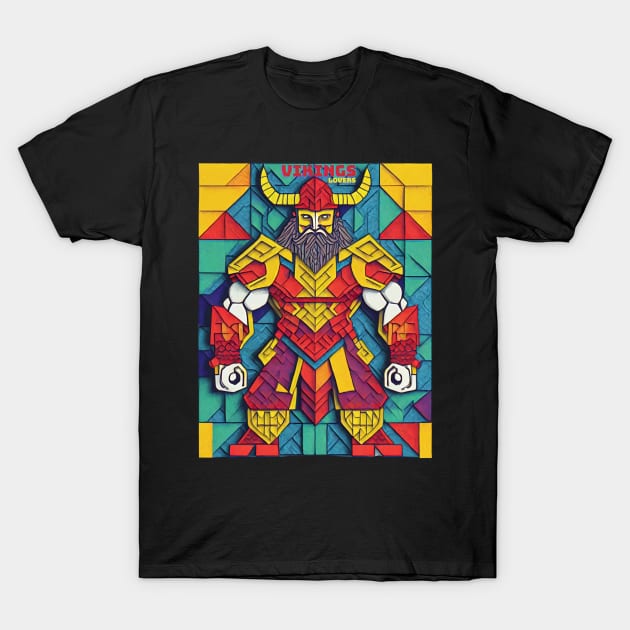 Viking Blocks T-Shirt by FehuMarcinArt